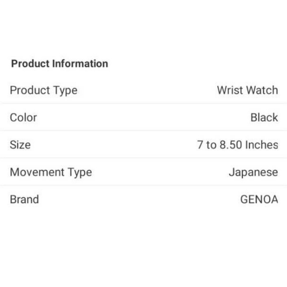 GENOA Gold Tone Japanese Movement Genuine Leather Watch - Picture 8 of 8